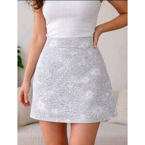 RipSkirt Hawaiian Floral Skirt Wrap Hook & Loop Size Small Gray